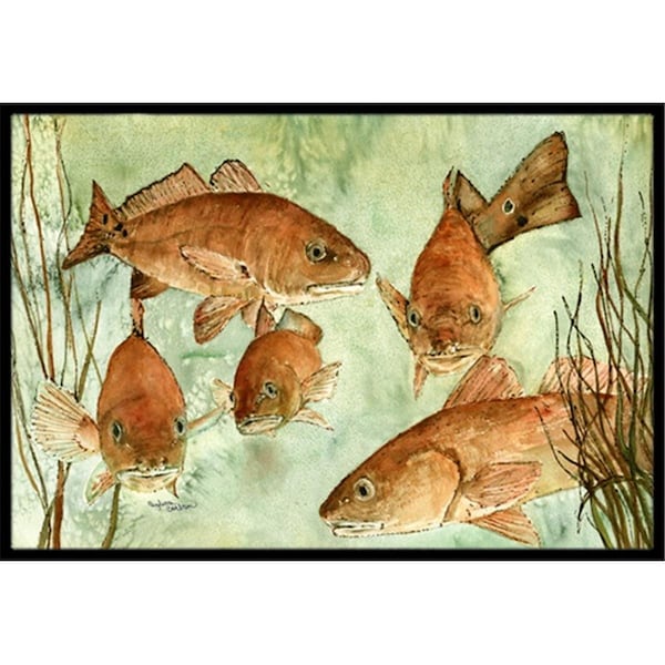 Carolines Treasures Red Fish Swim Indoor or Outdoor Mat- 24 x 36 in. 8983JMAT - main